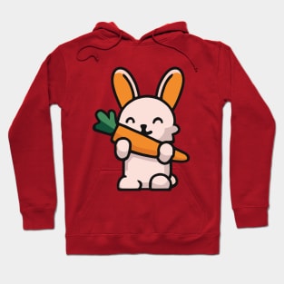 Cute Bunny Drawing Hoodie